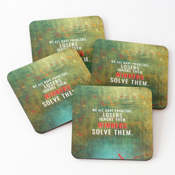 Item preview, Abstract Motivation - Winners Solve Problems, Losers ignore them. designed and sold by hiunlimit.