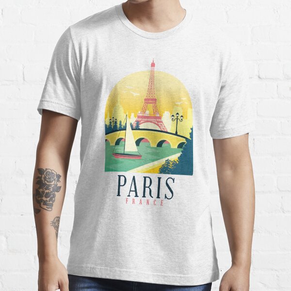 "PARIS SKYLINE FRANCE EIFFEL TOWER TSHIRT TEE GIFT PRESENT SOUVENIR" Tshirt for Sale by