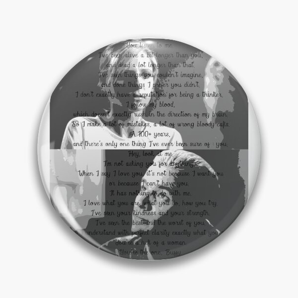 Spike's speech - Spuffy Touched Pin