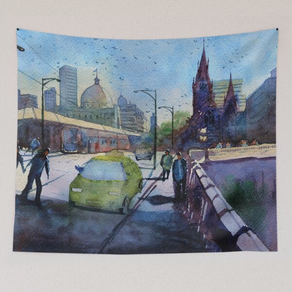 Item preview, Flinders Street Station - from Princes Bridge designed and sold by darrenyeoart.