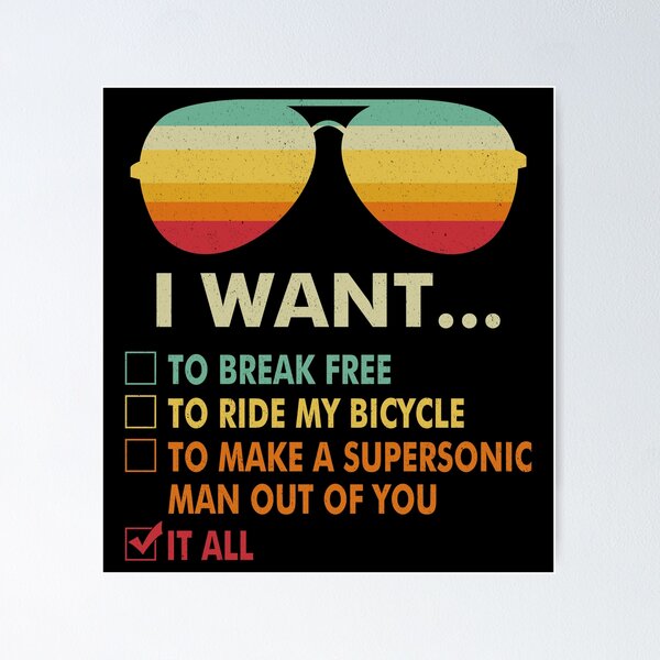 Item preview, Funny Music lover Gift Bicycle Costume I Want It All designed and sold by The1Tee.