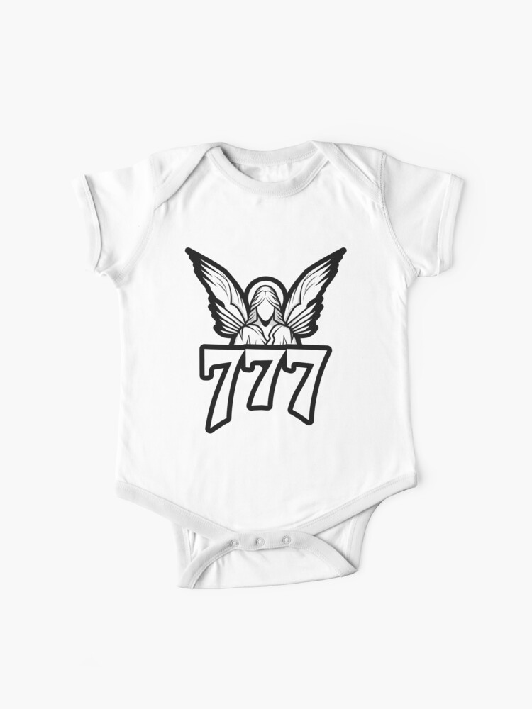 777 Angel Numbers Numerology Synchronicity Gods Number Baby One Piece By Soulmateorsolo Redbubble