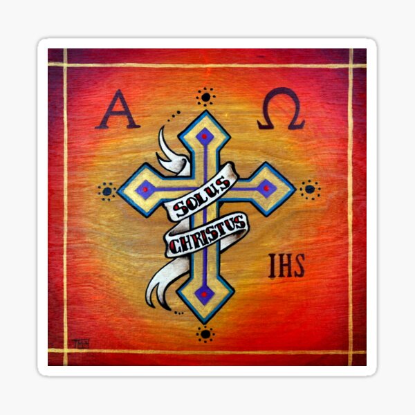 Golden Cross Sola Sticker