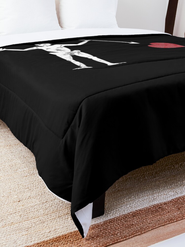 Alternate view of Pirate Flag of Blackbeard Jolly Rodger Fans Original Love Heart Blackbeard Flag Graphic Comforter