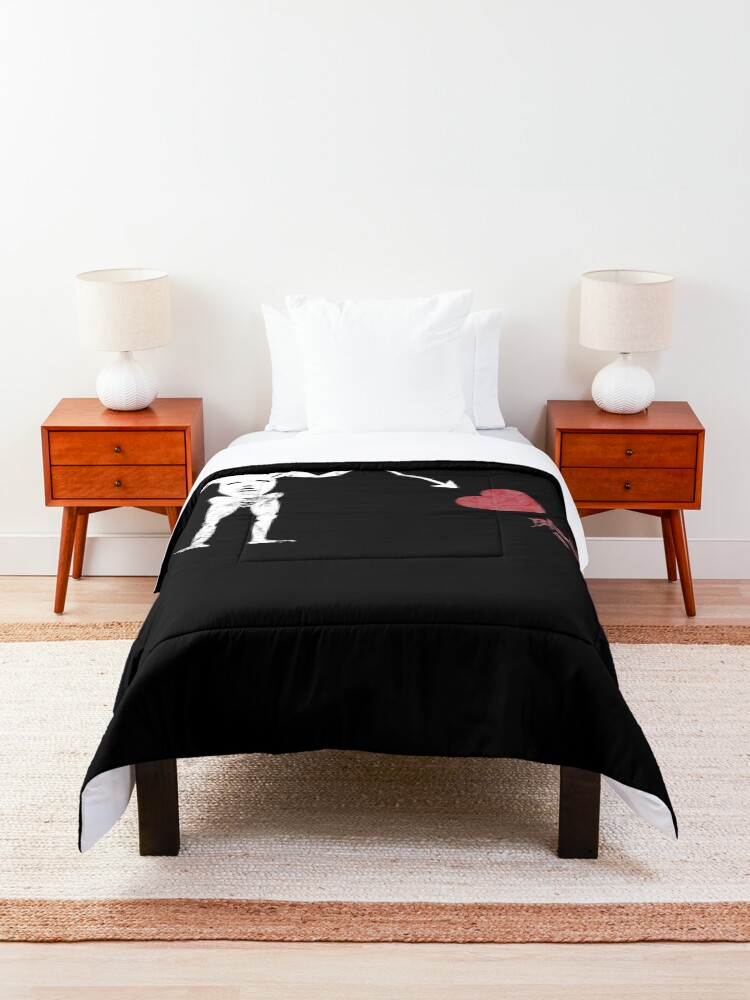 Alternate view of Pirate Flag of Blackbeard Jolly Rodger Fans Original Love Heart Blackbeard Flag Graphic Comforter