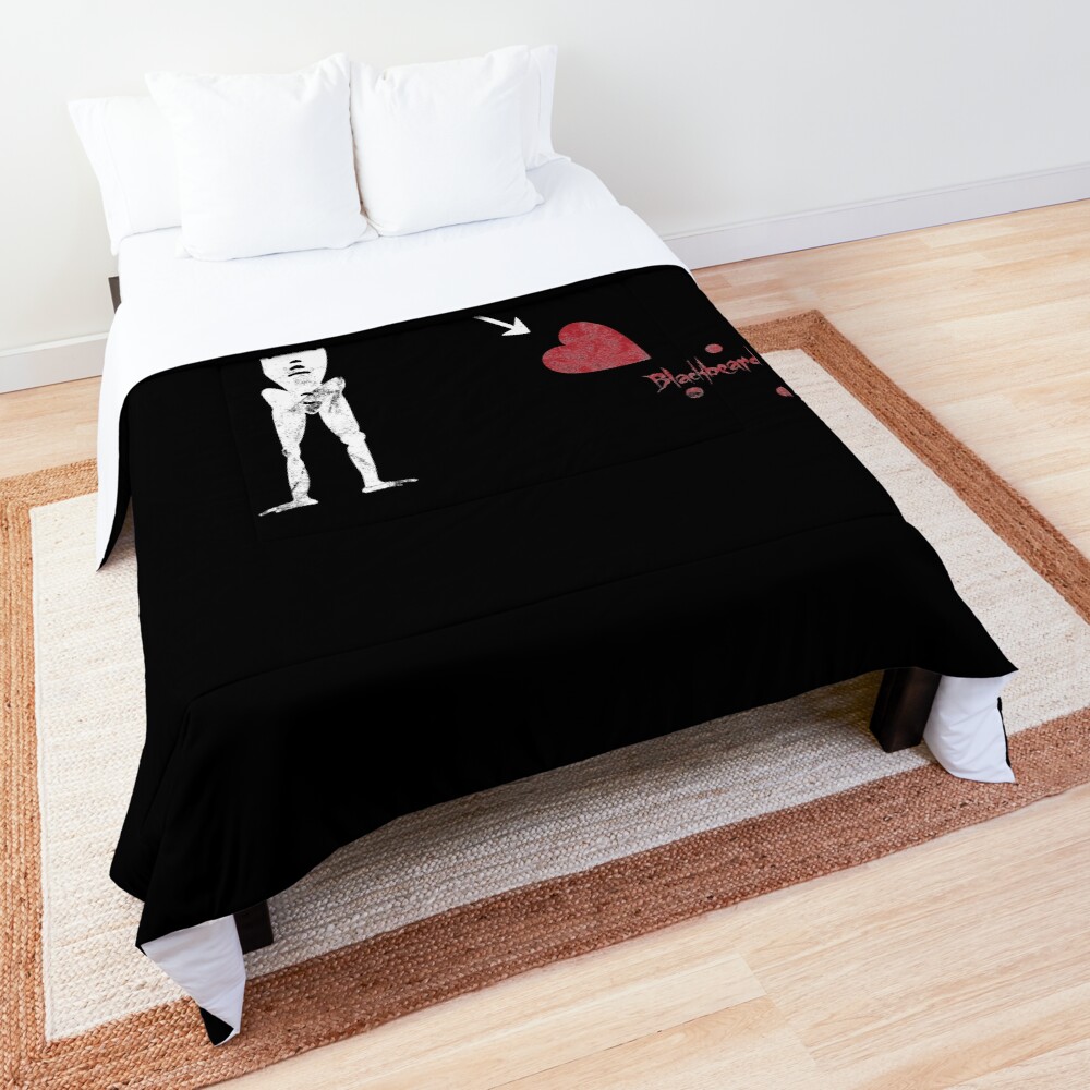 Pirate Flag of Blackbeard Jolly Rodger Fans Original Love Heart Blackbeard Flag Graphic Comforter