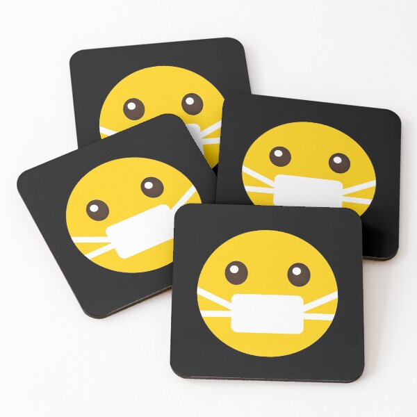 Item preview, Face mask emoji corona crisis emoticon designed and sold by PandaPope.