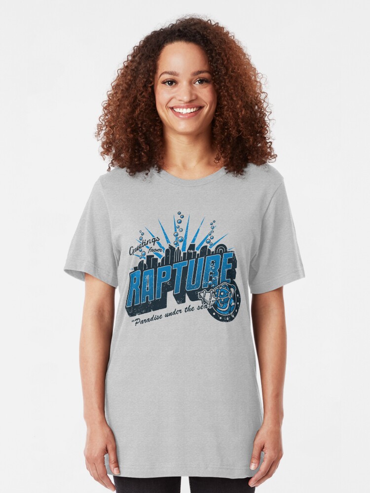 Alternate view of Greetings from Rapture! Slim Fit T-Shirt