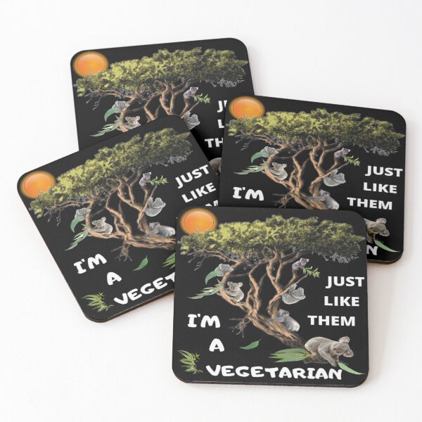 Item preview, Koala vegetarian statement.  Healthy, clean, Safe, designed and sold by jayne0524.