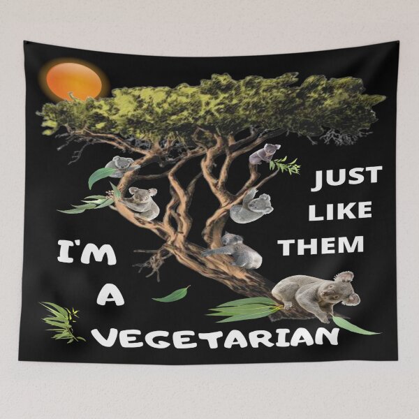 Item preview, Koala vegetarian statement.  Healthy, clean, Safe, designed and sold by jayne0524.
