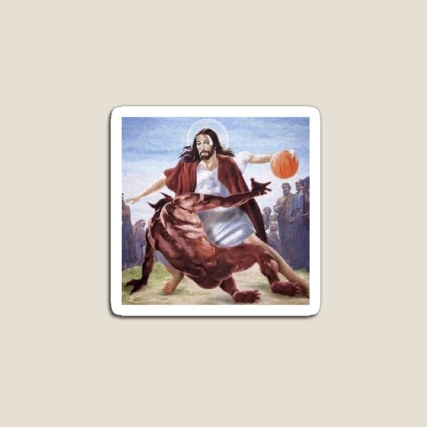 Jesus Crossing Up The Devil Magnet