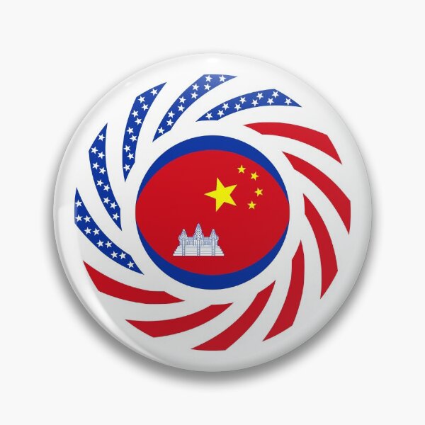 Item preview, Chinese Cambodian American Multinational Patriot Flag Series designed and sold by Carbon-Fibre Media.