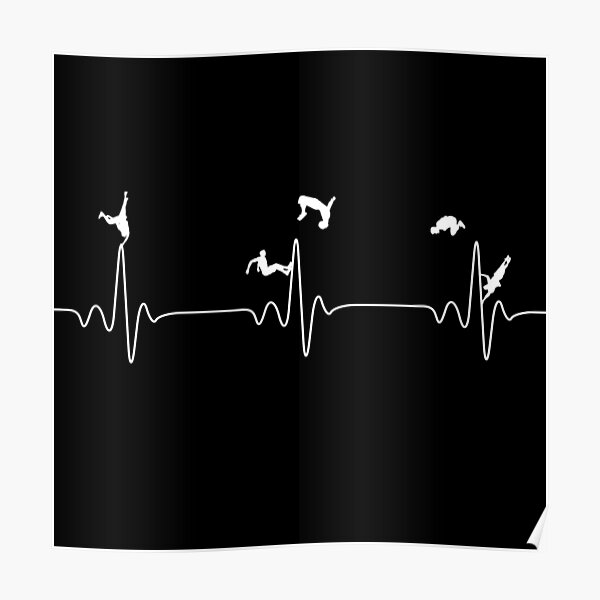 Heartbeat Parkour for lovers Poster