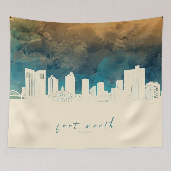 Item preview, fort worth skyline designed and sold by BekimART2.