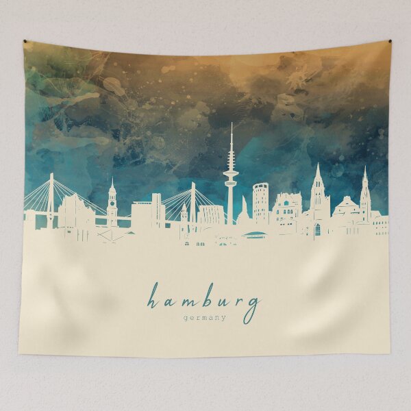 Item preview, hamburg skyline designed and sold by BekimART2.