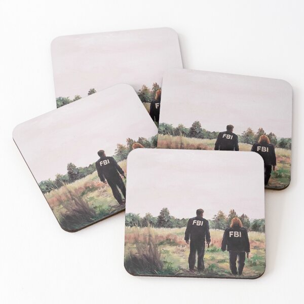 Item preview, Mulder and Scully in FBI Jackets in Field The X Files designed and sold by storybycorey.