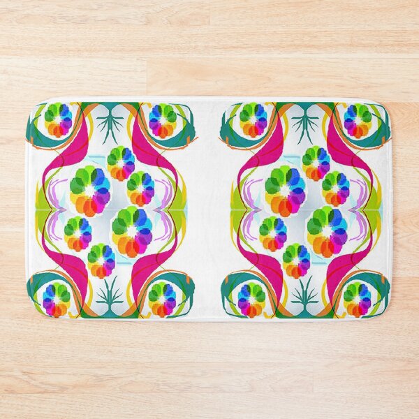 Artikelvorschau, ABSTRAKTES BLUMENDESIGN, bunte Abstraktion, psychedelische Arte Abstracto, abstraktes Kunstdesign entworfen und verkauft von Adri Barnard.