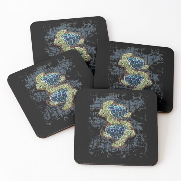 Item preview, Blue green turtle couple designed and sold by granprints.