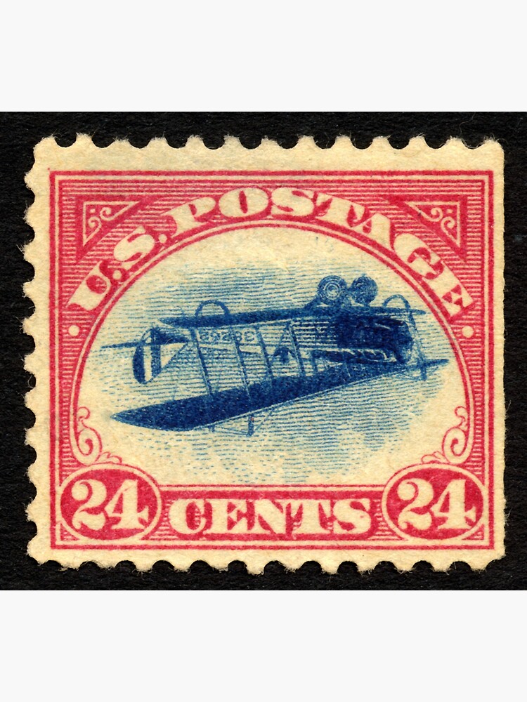 "Inverted Jenny, Upside Down Jenny, Jenny Invert, Stamp" Sticker by