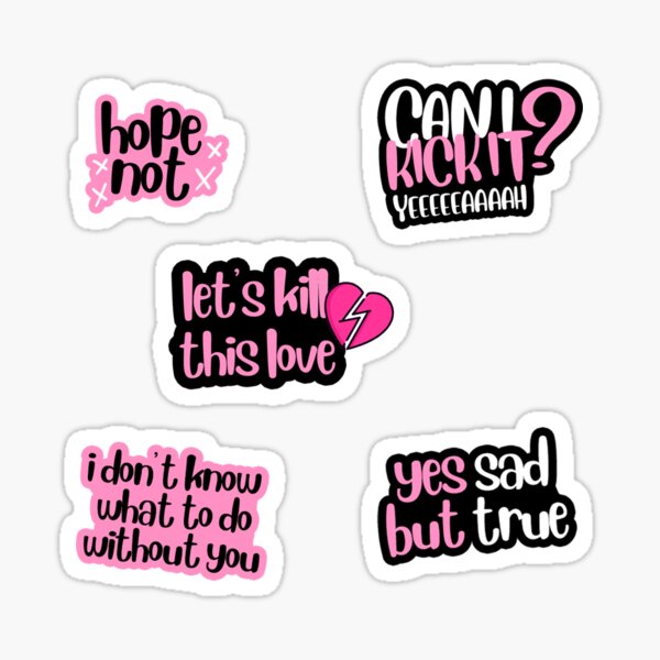 blackpink songs stickers for sale redbubble