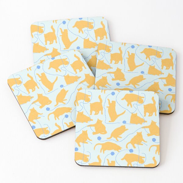 Item preview, Fat Orange Cats and Blue Yarn  designed and sold by Amy Hadden.