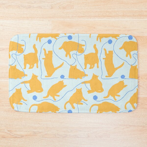 Item preview, Fat Orange Cats and Blue Yarn  designed and sold by Amy Hadden.