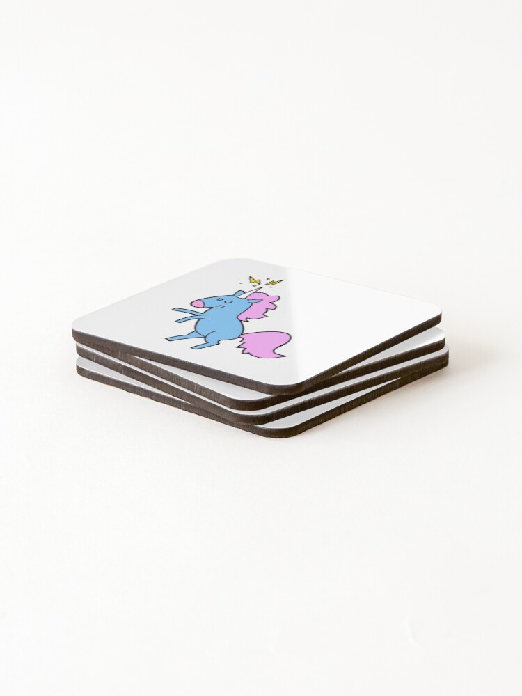 Thumbnail 4 of 5, Coasters (Set of 4), Unicorn designed and sold by RbSymbol.