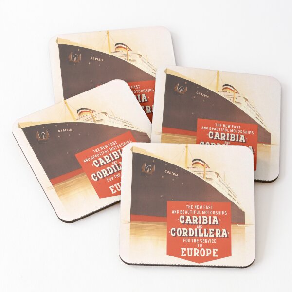 Item preview, Caribia and Cordillera vintage travel poster designed and sold by stickart-marek.