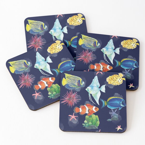 Item preview,  underwater creatures pattern painted using watercolor designed and sold by raghda-s-m.