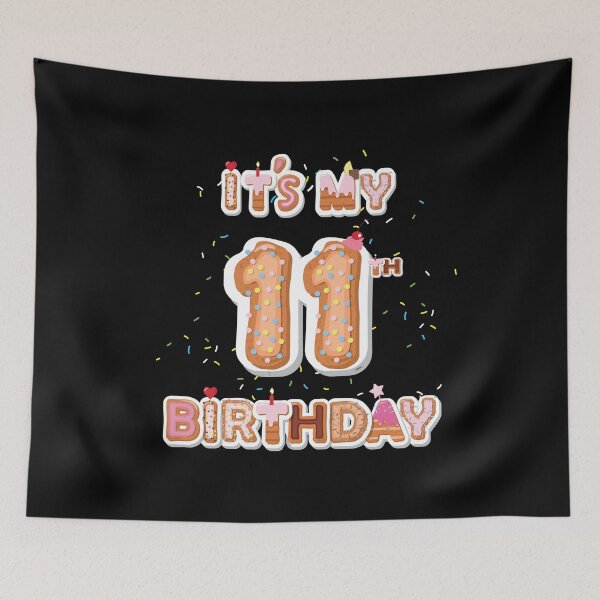 Item preview, It's My 11th Birthday Donut - 11 Years Old B-day Donut Girl graphic designed and sold by Grabitees.