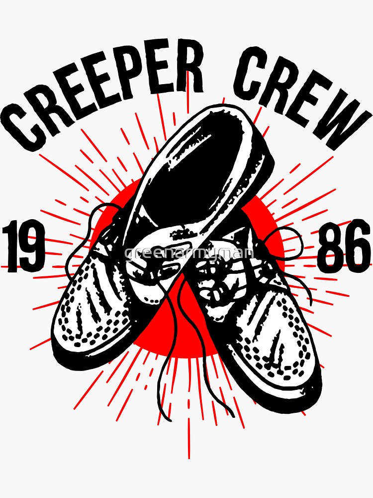 Thumbnail 3 of 3, Sticker, 1986 creeper crew designed and sold by greenarmyman.