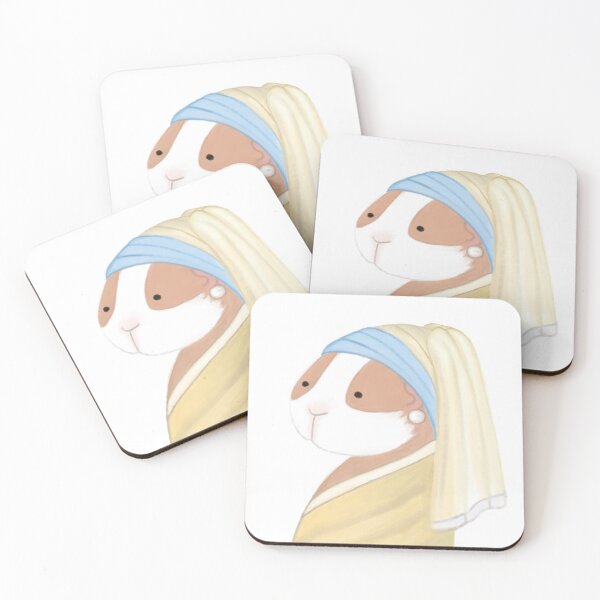 Item preview, Guinea pig with a pearl earring designed and sold by mondesign26.