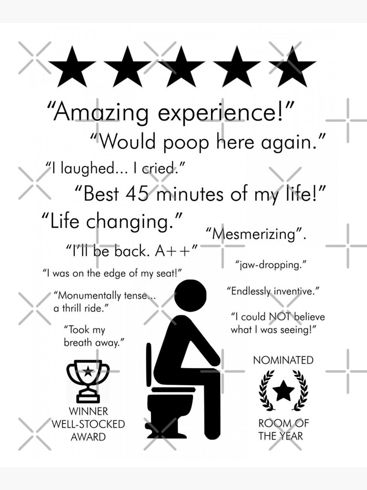 Funny bathroom reviews by Luna7