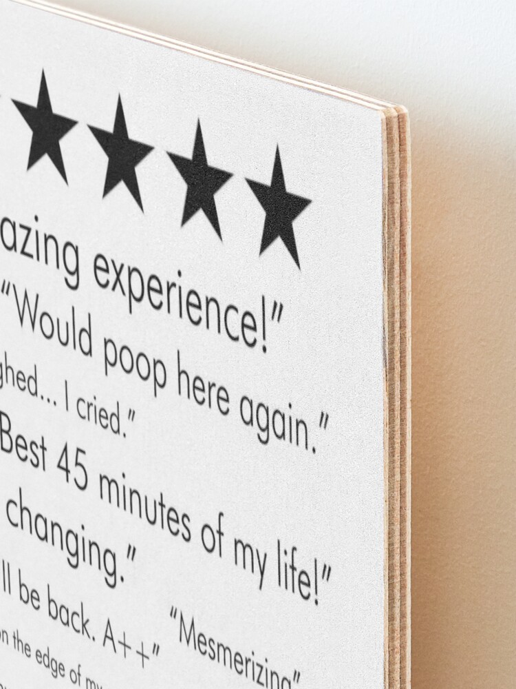 Alternate view of Funny bathroom reviews Mounted Print