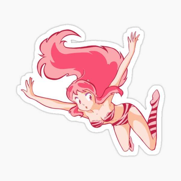 Aperçu de l'œuvre Urusei Yatsura Lum (Lamù) Illustration d'ouverture rose créée et vendue par Yasimuf.