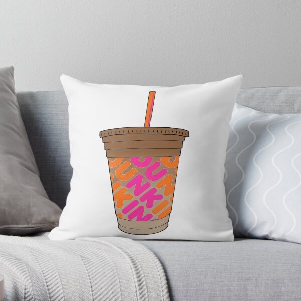 Dunkin Donuts Iced Coffee Throw Pillow