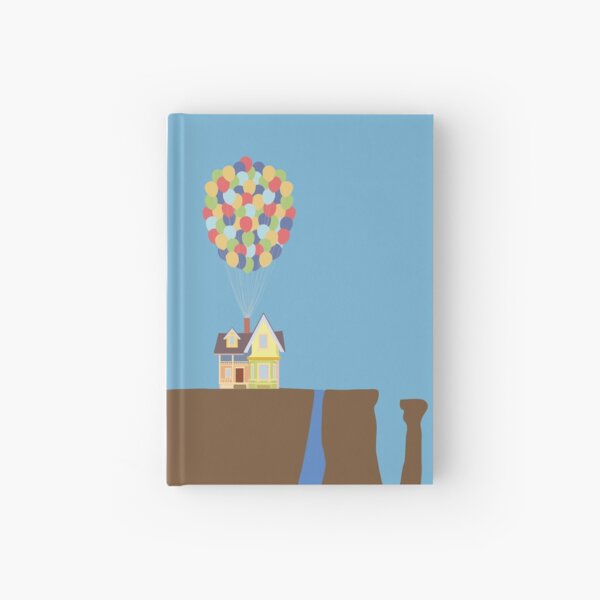 Colourful House with Balloons on Cliff Hardcover Journal