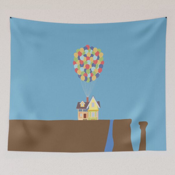 Item preview, Colourful House with Balloons on Cliff designed and sold by andmoore.