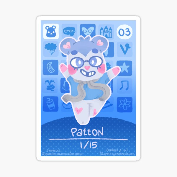 Sanders Sides; Patton Animal Crossing Amiibo Card Sticker