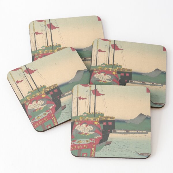 Item preview, Dutch and Chinese Ships in the Harbor at Nagasaki in Hizen ... designed and sold by Tizeru.