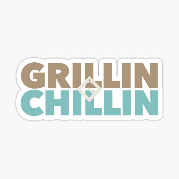 Typographic T-shirt Grillin n' Chillin Sticker
