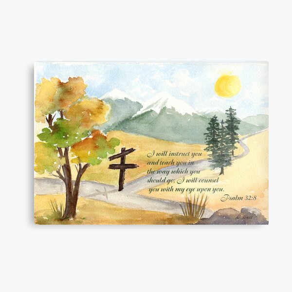 Heavenly Guidance - Psalm 32:8 Metal Print