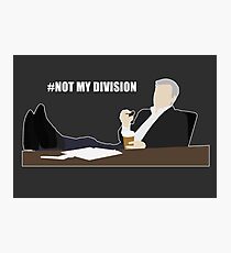 Not My Division - DI Lestrade (white text) Photographic Print