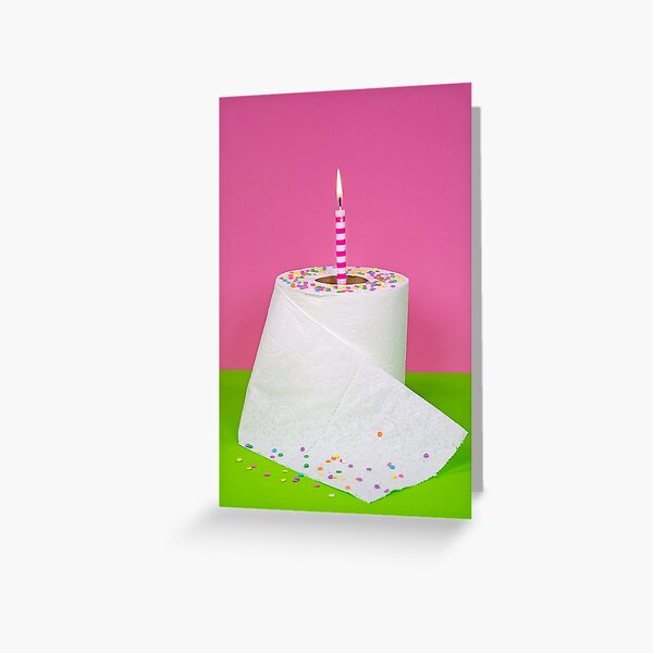 Toilet Paper Cake Greeting Card