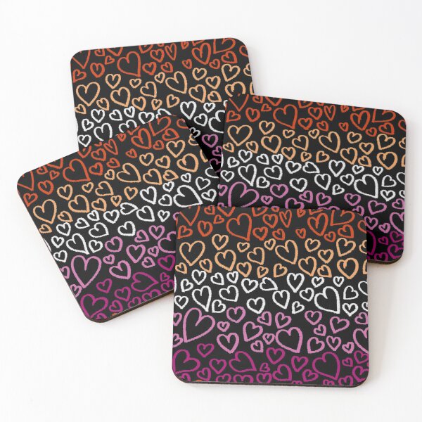 Item preview, Lesbian Pride Heart Pattern designed and sold by JustGottaDraw.