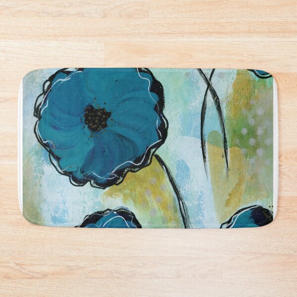 Item preview, Blue poppies with abstract background designed and sold by AnissaF.