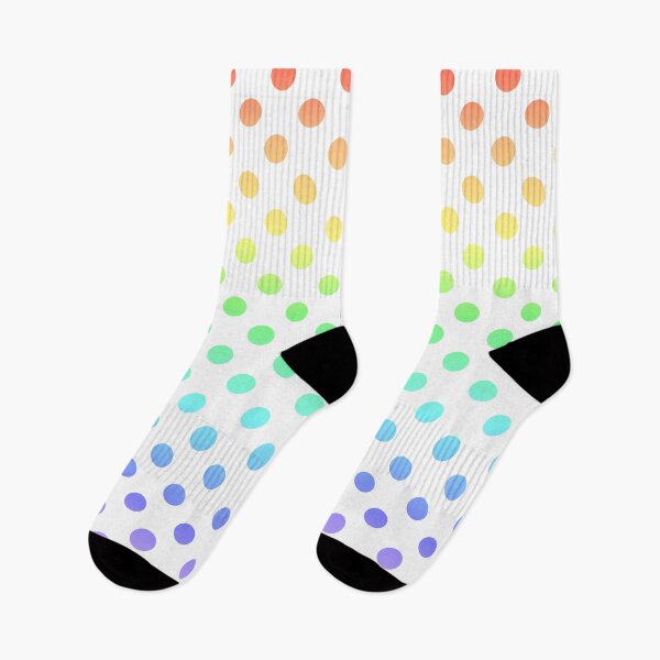 Item preview, Polka Dots - Rainbow Gradient on White designed and sold by TheFrostedDonut.