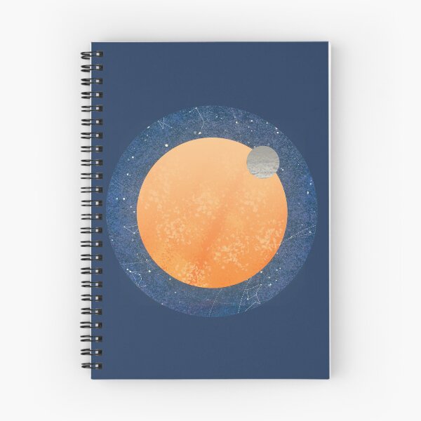 Item preview, Orange planet and their moon friend designed and sold by 1cupofjojo.