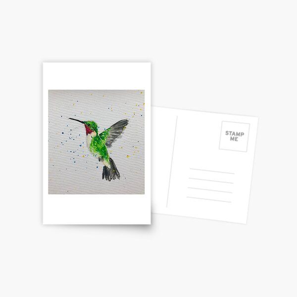 watercolor hummingbird Postcard
