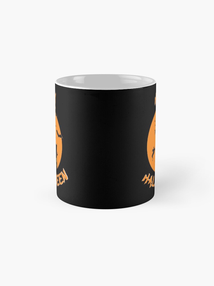 Alternate view of Haunted House Ghost Bat Trick Treat Gravestone RIP. Mug
